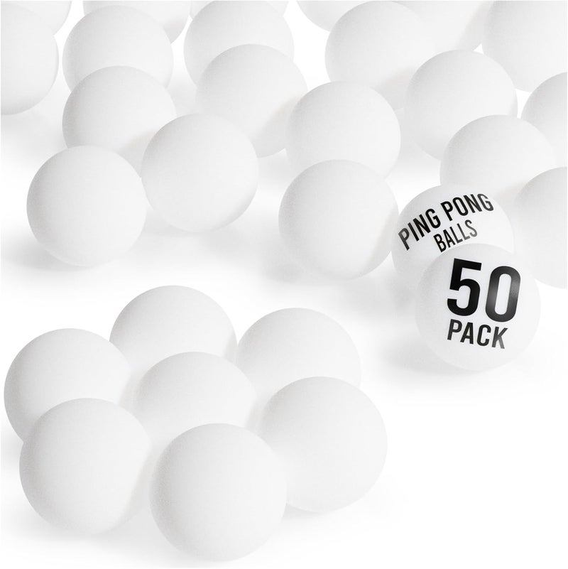 Dexam Ping Pong Balls White 15 or 50 Pack, Professional ABS Table Tennis Ball 1 Star 40mm Official Size + Weight, for Training & Practice - Durable High Performance - Image 3